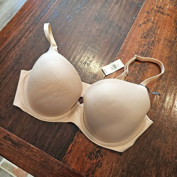 AERIE 36D nude demi bra padded underwire seamless lightly lined everyday fit - Picture 1 of 7